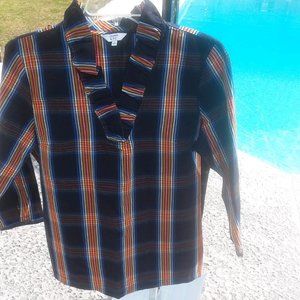 Crown & Ivy Ruffle Neck Top Medium